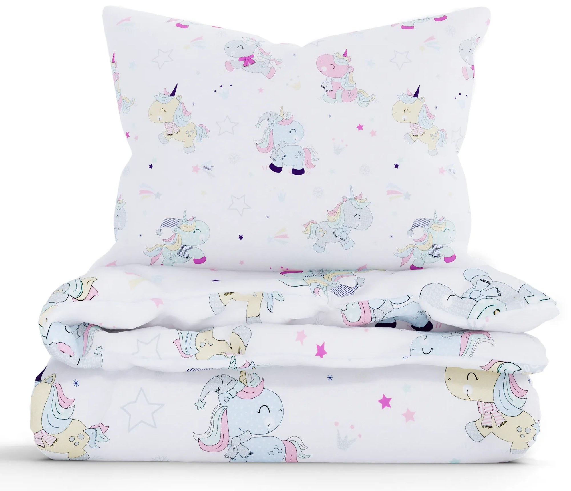Bavlnené obliečky Renforcé do postieľky – Kúzelné jednorožce