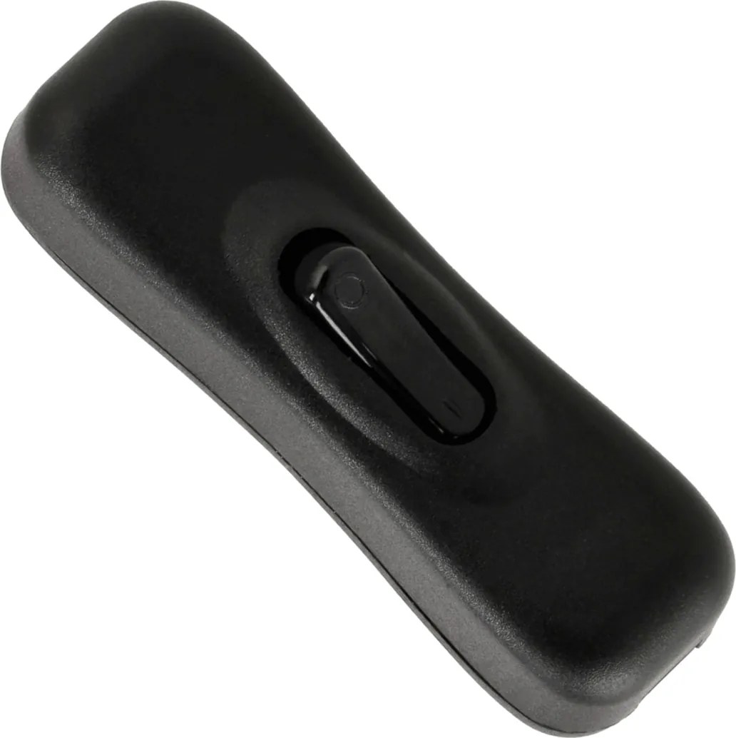 Kolískový spínač s aretáciou, priechodný otvor, 2A 250V, čierny