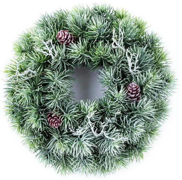 Umelý veniec čečiny srienistý, pr. 30 cm