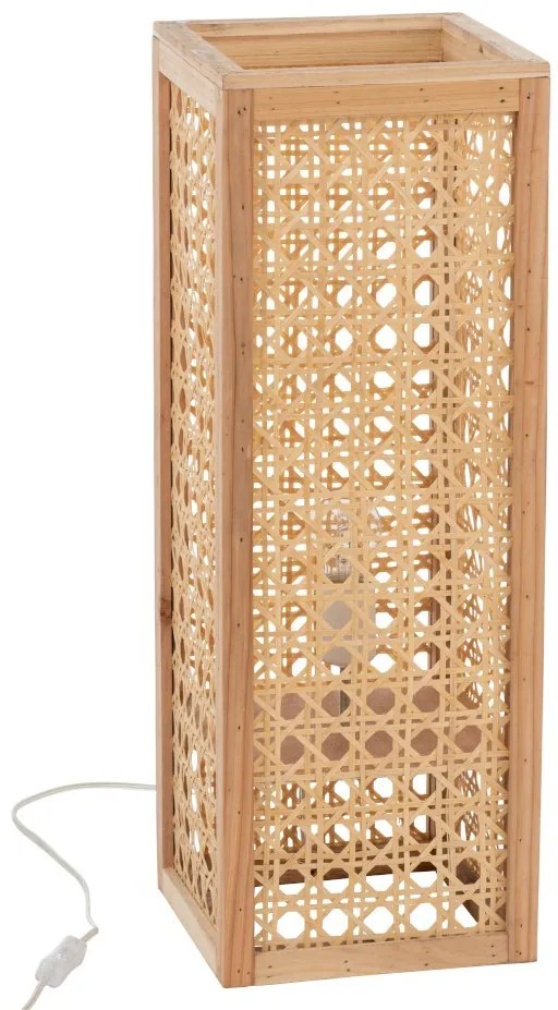 Prírodné bambusová stolná lampa Rectan - 23*23*65cm