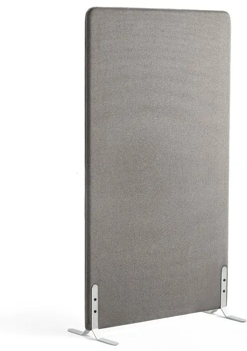 Paraván ZONE, 1700x1000x46 mm, látka Rivet, biele nožičky, striebornošedá