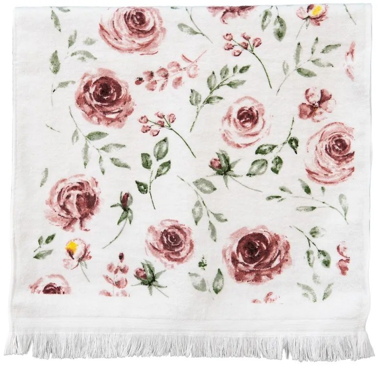 Kuchynský froté uterák s ružami Rustic Rose - 40*66 cm