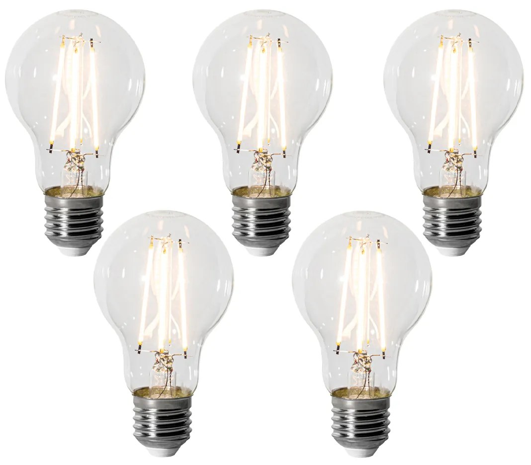 Sada 5 stmievateľných LED žiaroviek E27 A60 6W 700 lm 2200K