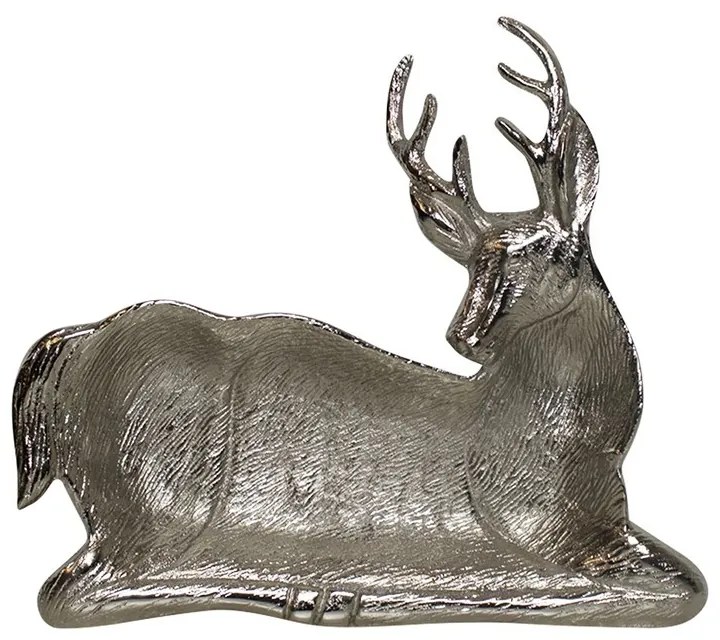 Strieborná kovová misa v tvare jeleňa - 21 * 21,5 * 1,5cm Strieborná kovová misa v tvare jeleňa - 21 * 21,5 * 1,5cm