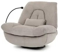 Autronic BONTEC Polohovacie kreslo, elektrické zabudované ovládanie, béžová, látka, TV-7081 LAN2 Farba: Šedá