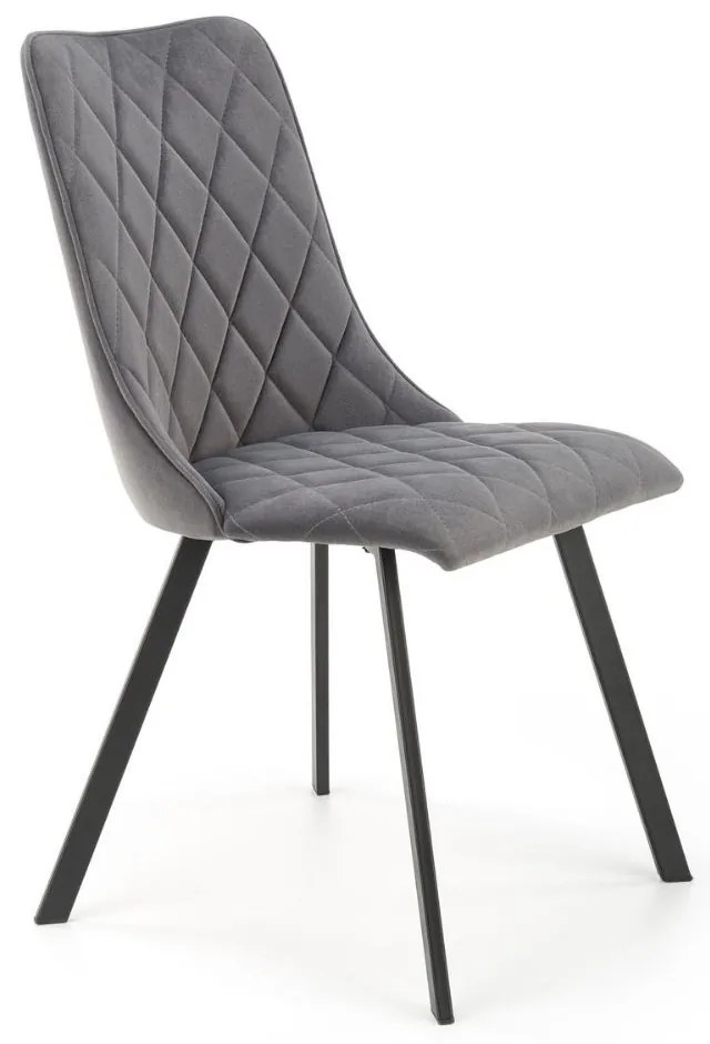 Jedálenská stolička Nyx, sivá / čierna