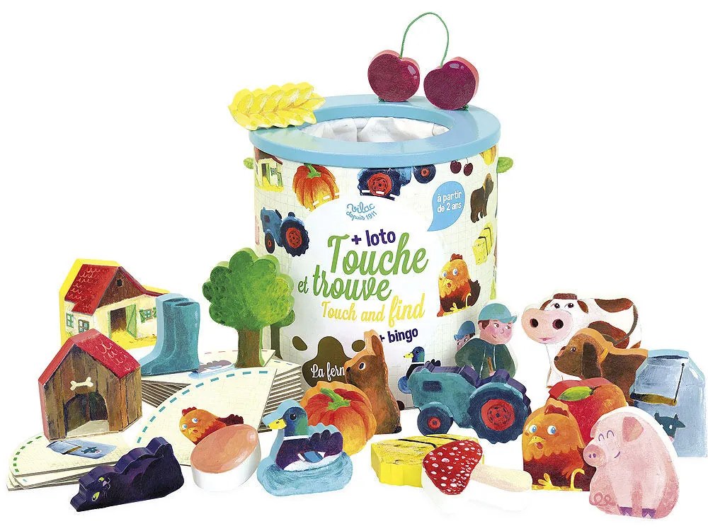 Vilac – drevená hra Hmataj a nájdi – farma