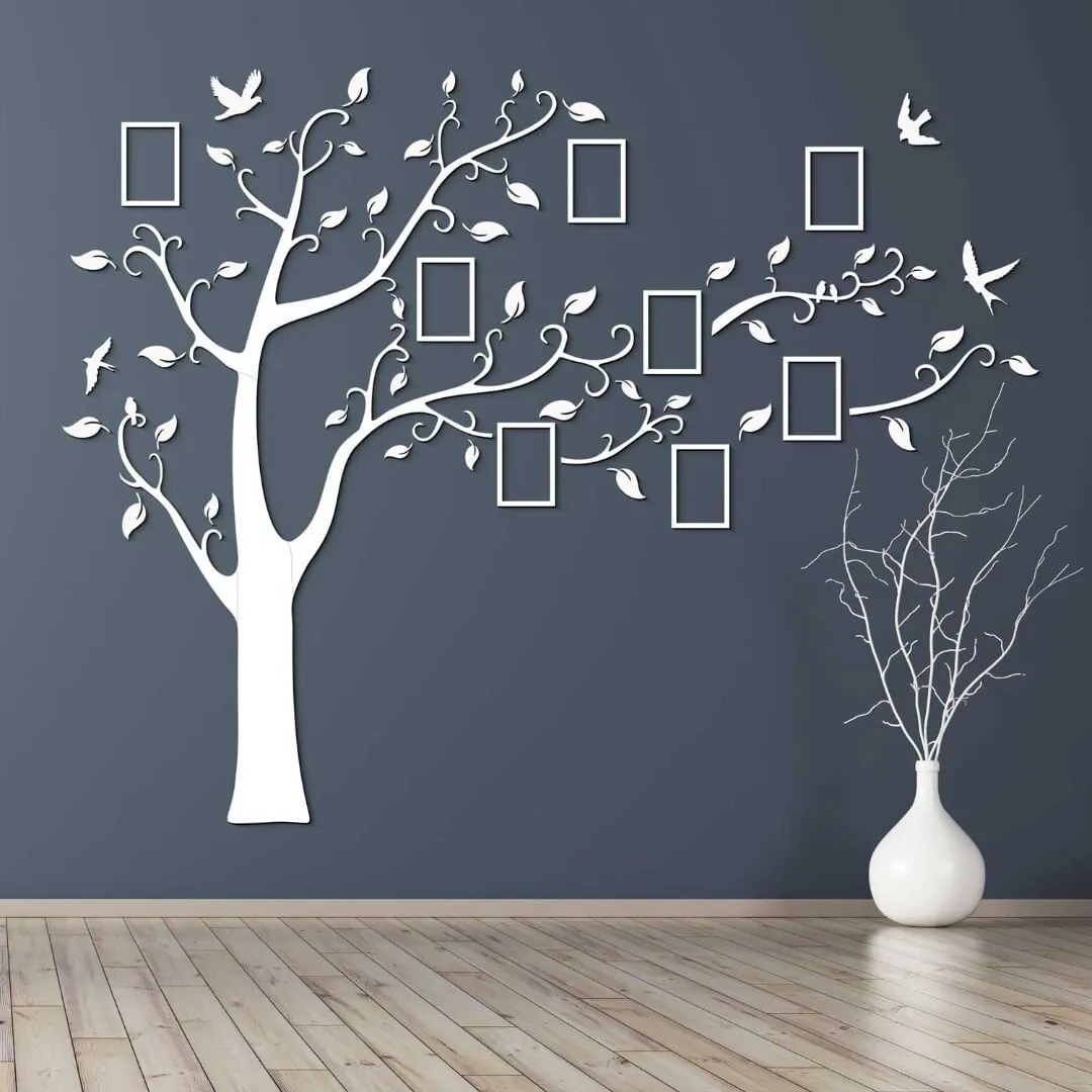 DUBLEZ | Drevený rodostrom s fotorámikmi na stenu