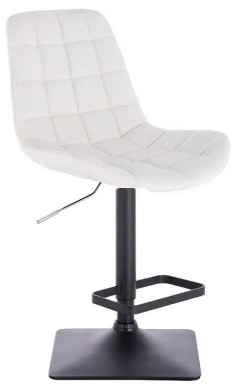 LuxuryForm DESIGN Barová stolička PARIS na čiernej hranatej podstave - biela