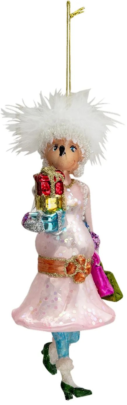 Vianočná ozdoba myška - Ø 7*7*17 cm Vianočná ozdoba myška - Ø 7*7*17 cm