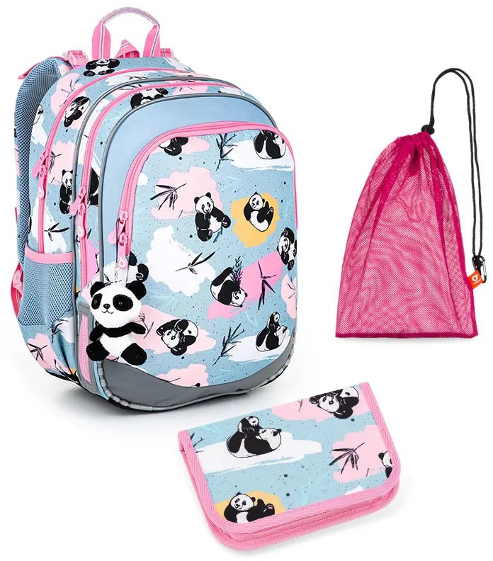 Školský set Topgal ELLY 22004 G - školská taška + peračník + vrecko na prezuvky