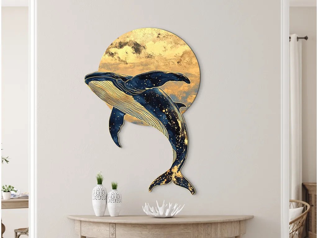 drevko | Obraz na stenu Mesačná veľryba 80 x 55 cm