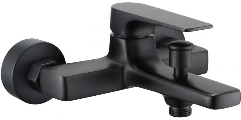 Mexen Lynx, nástenna vaňová batéria, čierna matná, 745930-70