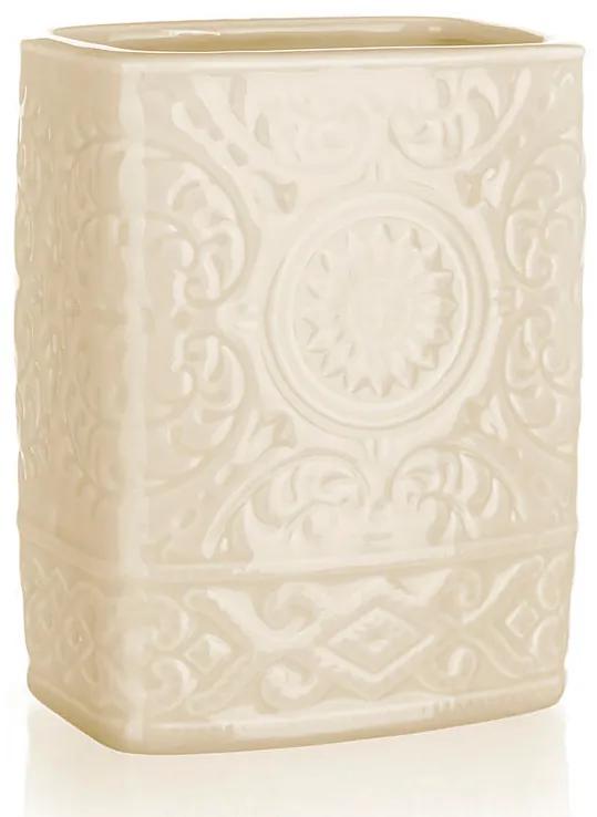 Kelímok na kefky keramický béžový