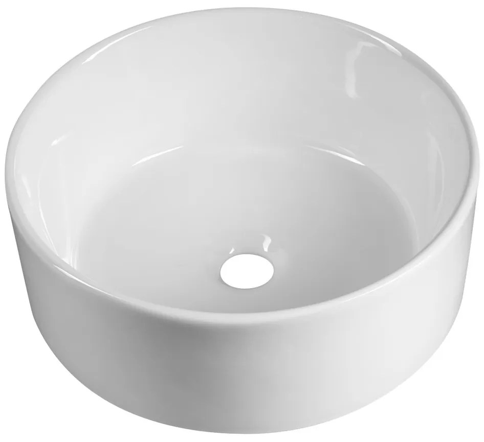 Aqualine Aqualine, Keramické umývadlo na dosku, priemer 40cm, biela, 40150