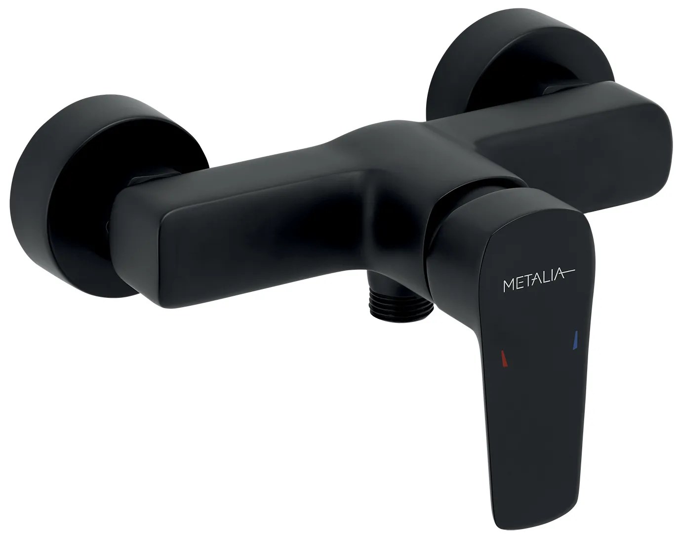 Novaservis Metalia 58, sprchová batérie bez príslušenstva 150 mm, čierna matná, 58061/1-5