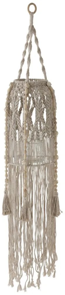 Sklenený závesný svietnik s povrázky Macrae - Ø 25 * 125cm