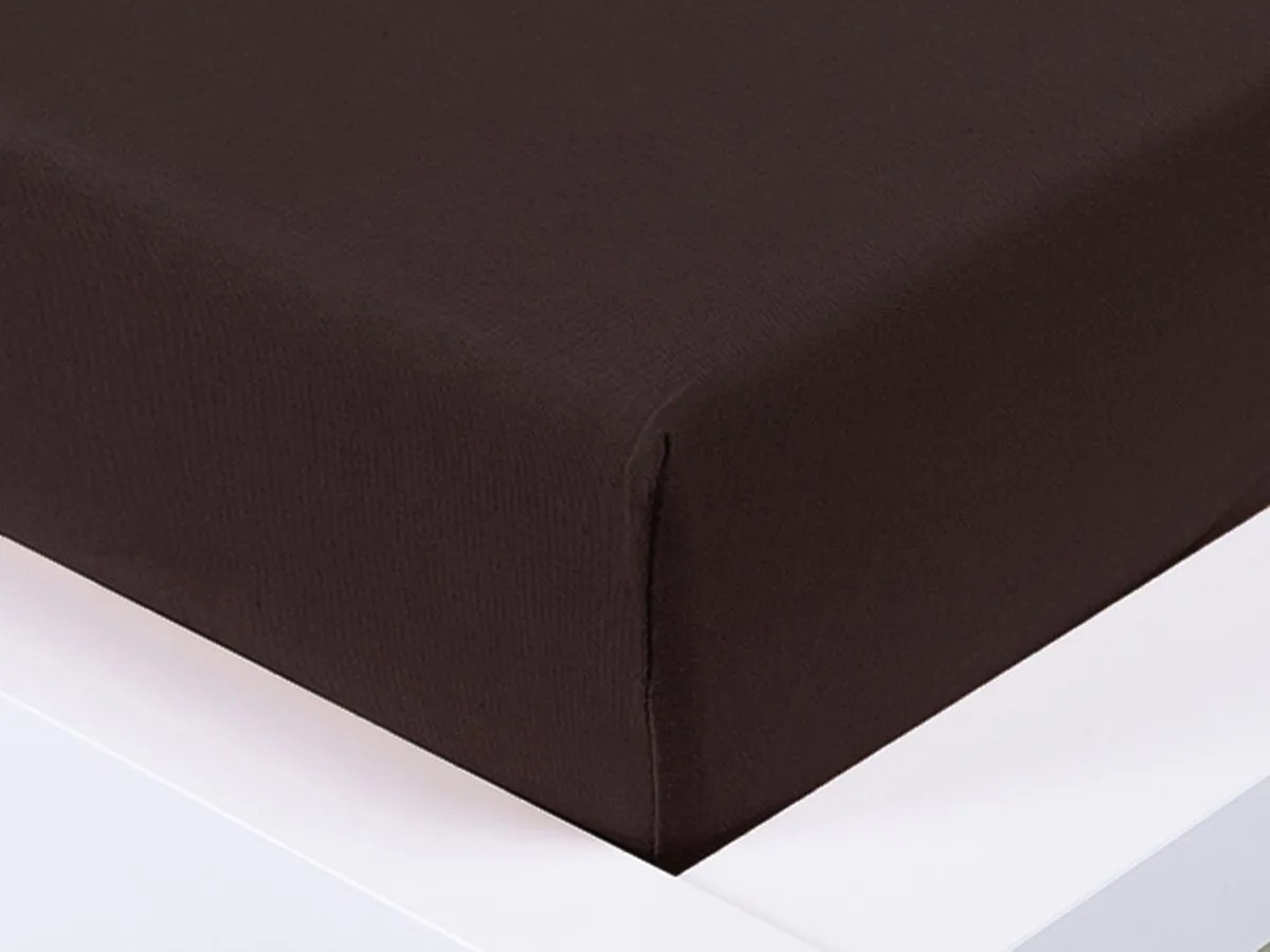 XPOSE® Jersey plachta Exclusive - tmavo hnedá 180x200 cm