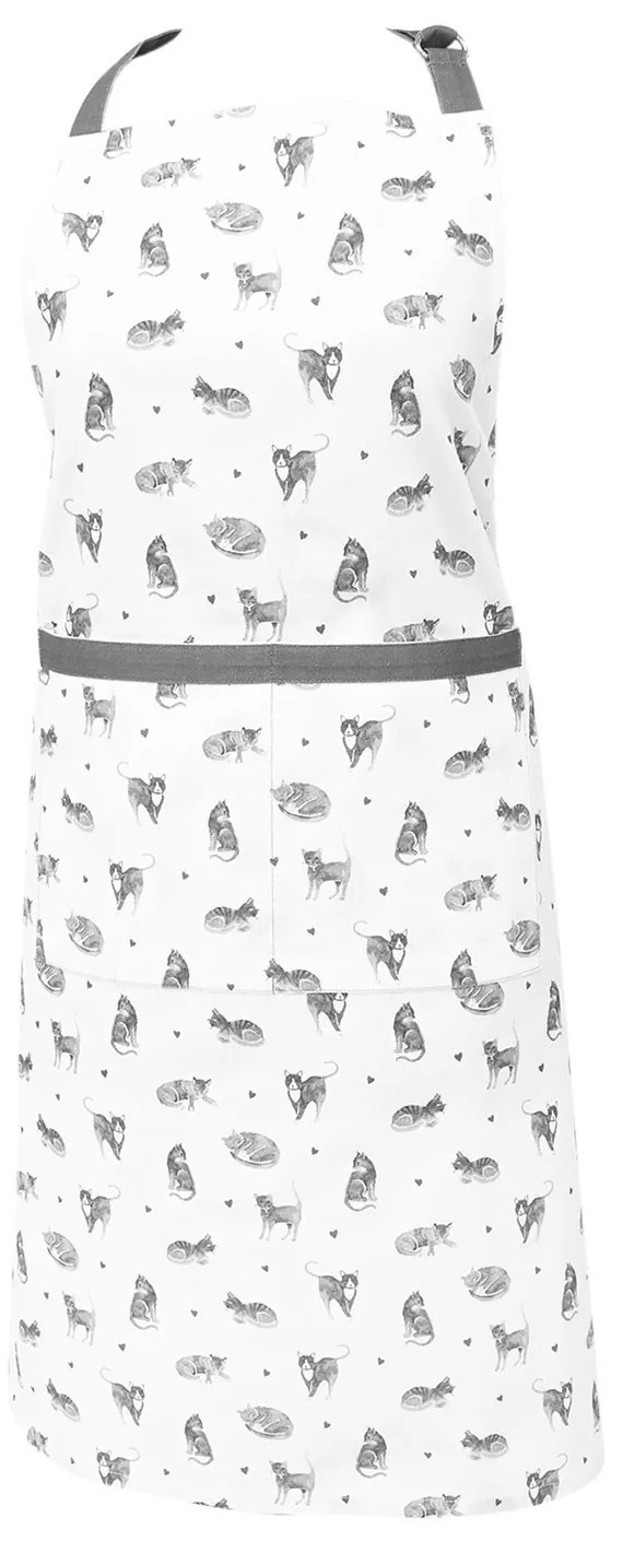 Kuchynská bavlnená zástera Cat and Kittens - 70 * 85 cm