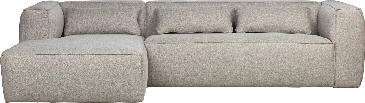 Woood Bean rohová sedačka s vankúšmi - Svetlosivá, Ľavá