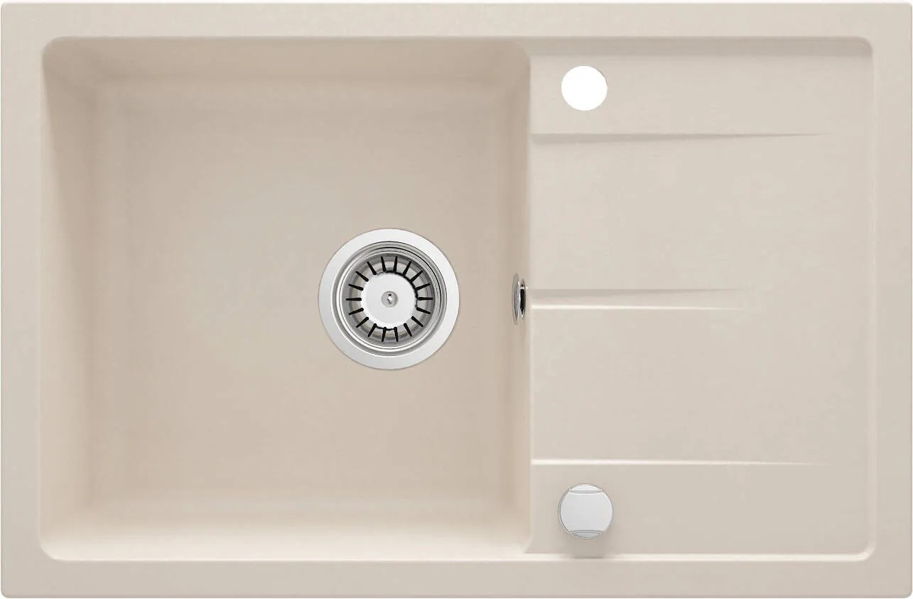 Deante Leda, granitový drez na dosku 670x440x164 mm Z/O, 3,5