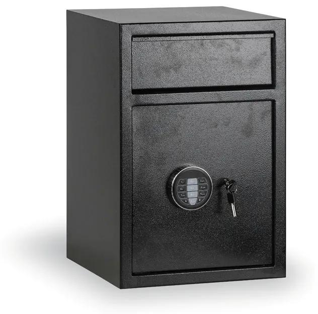 Nábytkový elektronický trezor s vhadzovacím otvorom, 520x350x350 mm, 37 L