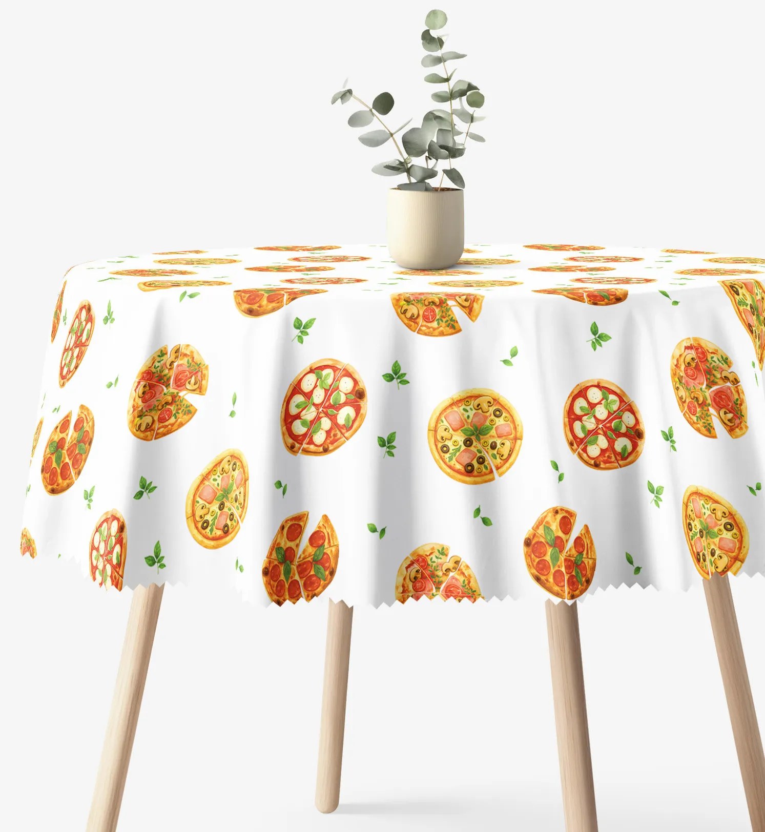 Goldea okrúhly teflónový obrus - lahodná pizza Ø 100 cm Goldea okrúhly teflónový obrus - lahodná pizza Ø 100 cm