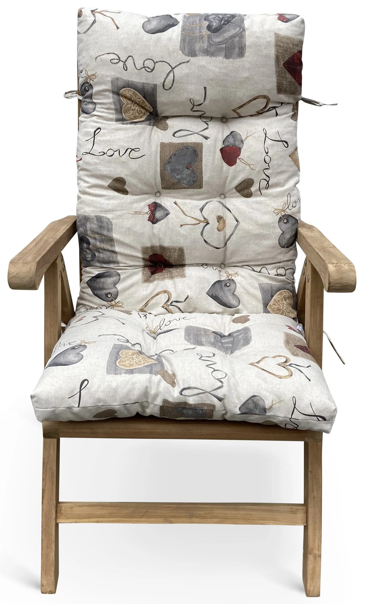 Polster na polohovaciu stoličku a kreslo 5cm motív srdca LOVE