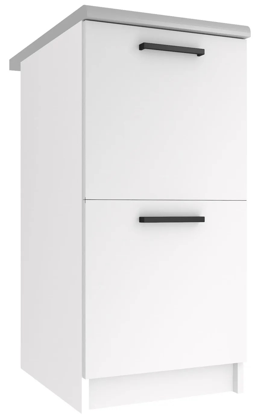 Kuchynská skrinka Belini spodná 40 cm biely mat s pracovnou doskou TOR SD2-40/0/WT/WT/0/B1