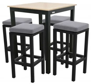 Doppler EXPERT WOOD antracit - záhradná gastro barová súprava 4+1