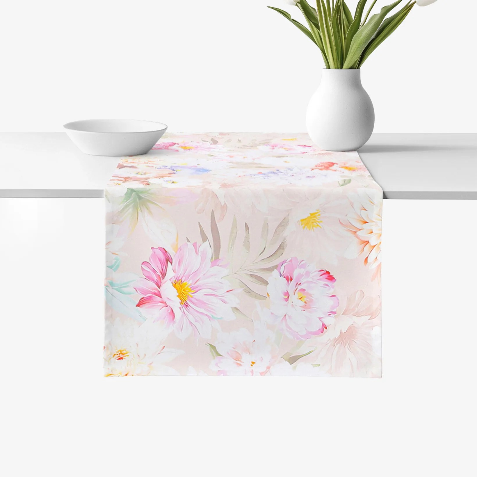 Goldea behúň na stôl 100% bavlnené plátno deluxe - divoké kvety 35x140 cm