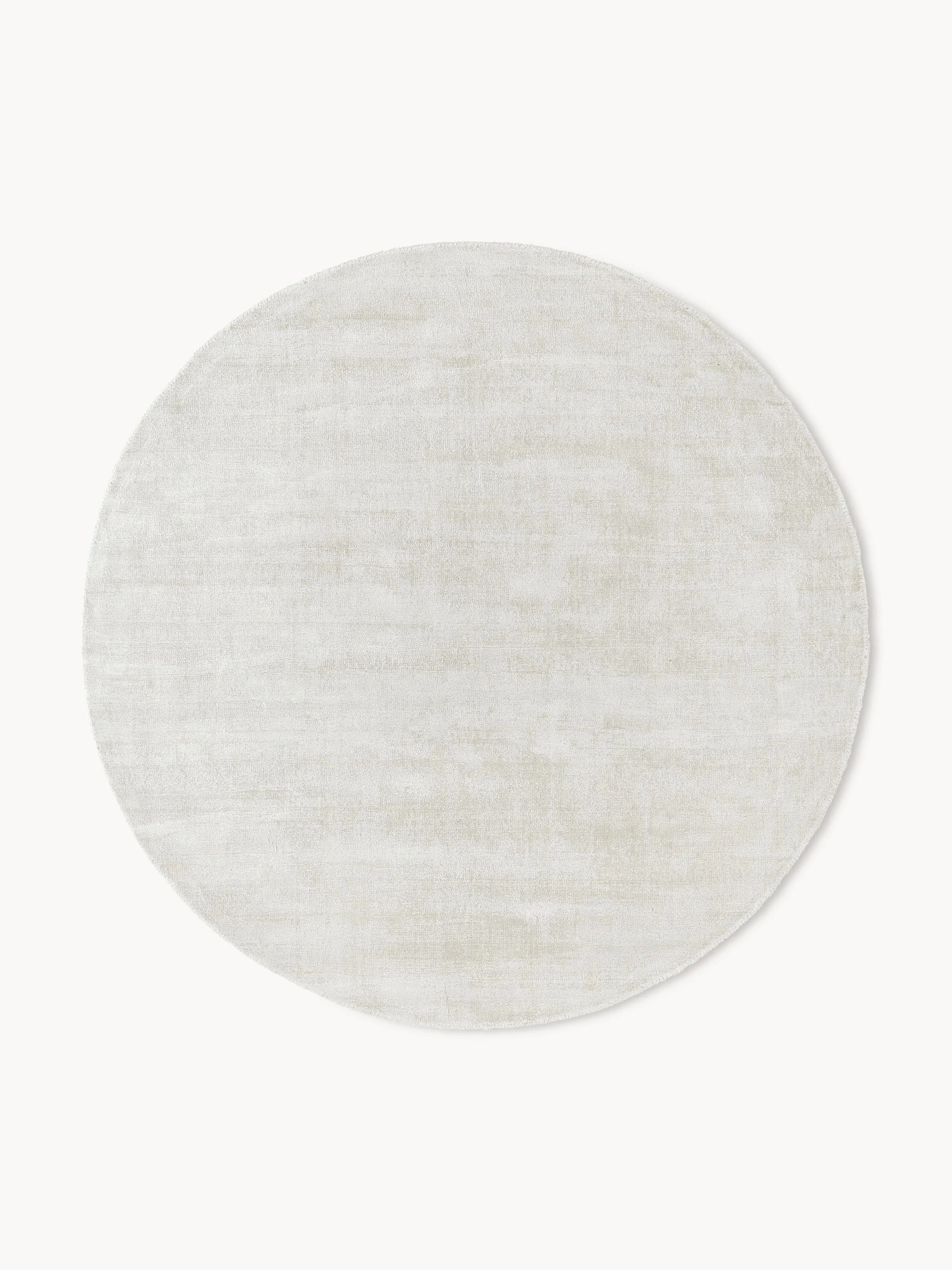 Okrúhly ručne tkaný koberec z viskózy Jane