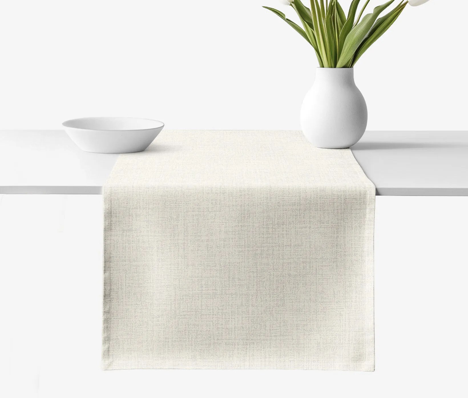 Goldea behúň na stôl 100% bavlnené plátno - prírodný režný 20x120 cm