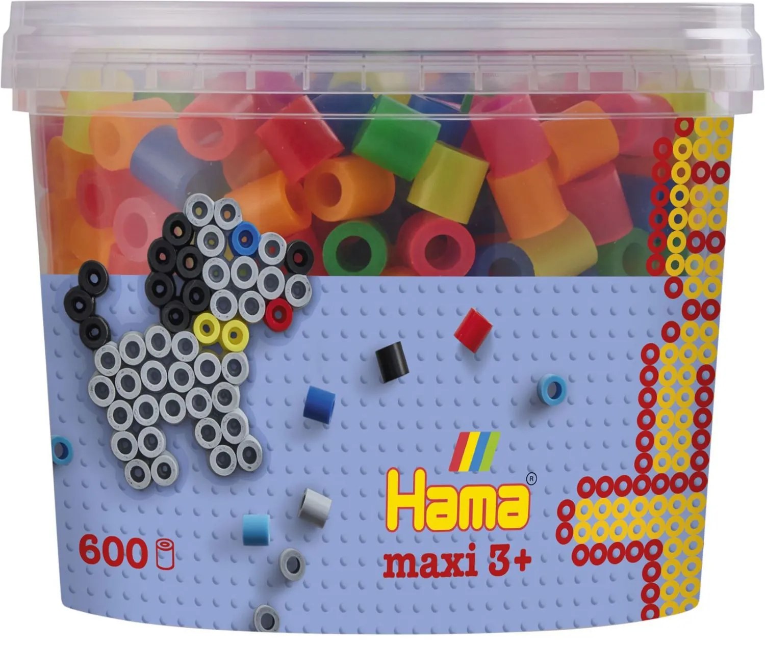 Hama Maxi koráliky v tube mix - 600 ks