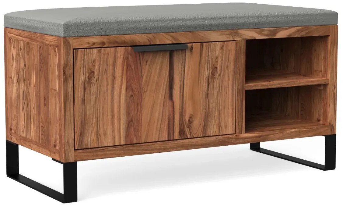 furniture-nabytek.cz - Masívna lavička Sydney z akáciového dreva, lakovaná, hnedá – 90×41×44 cm