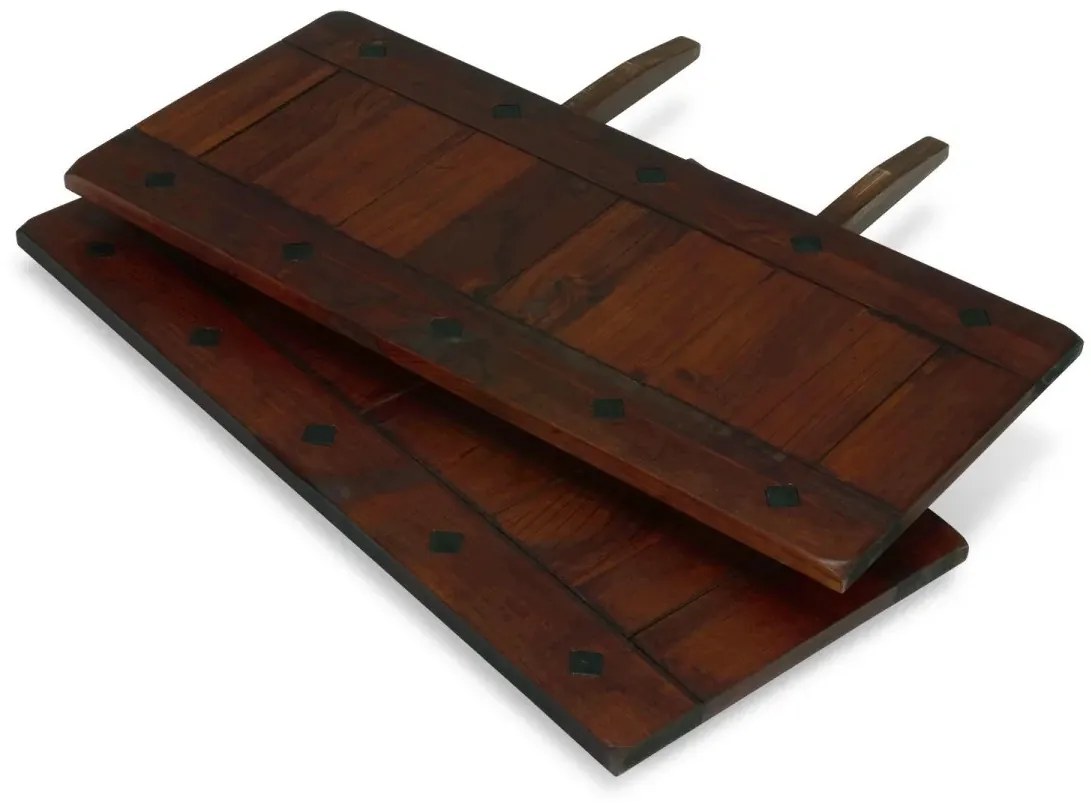 furniture-nabytek.cz - Masívny pripínací tanier Catana z borovice, lakovaný, hnedý – sada 2 ks