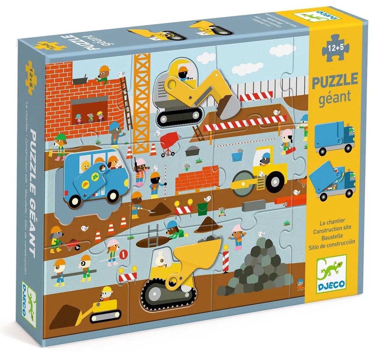 Puzzle - Stavenisko s pohyblivými vozidlami