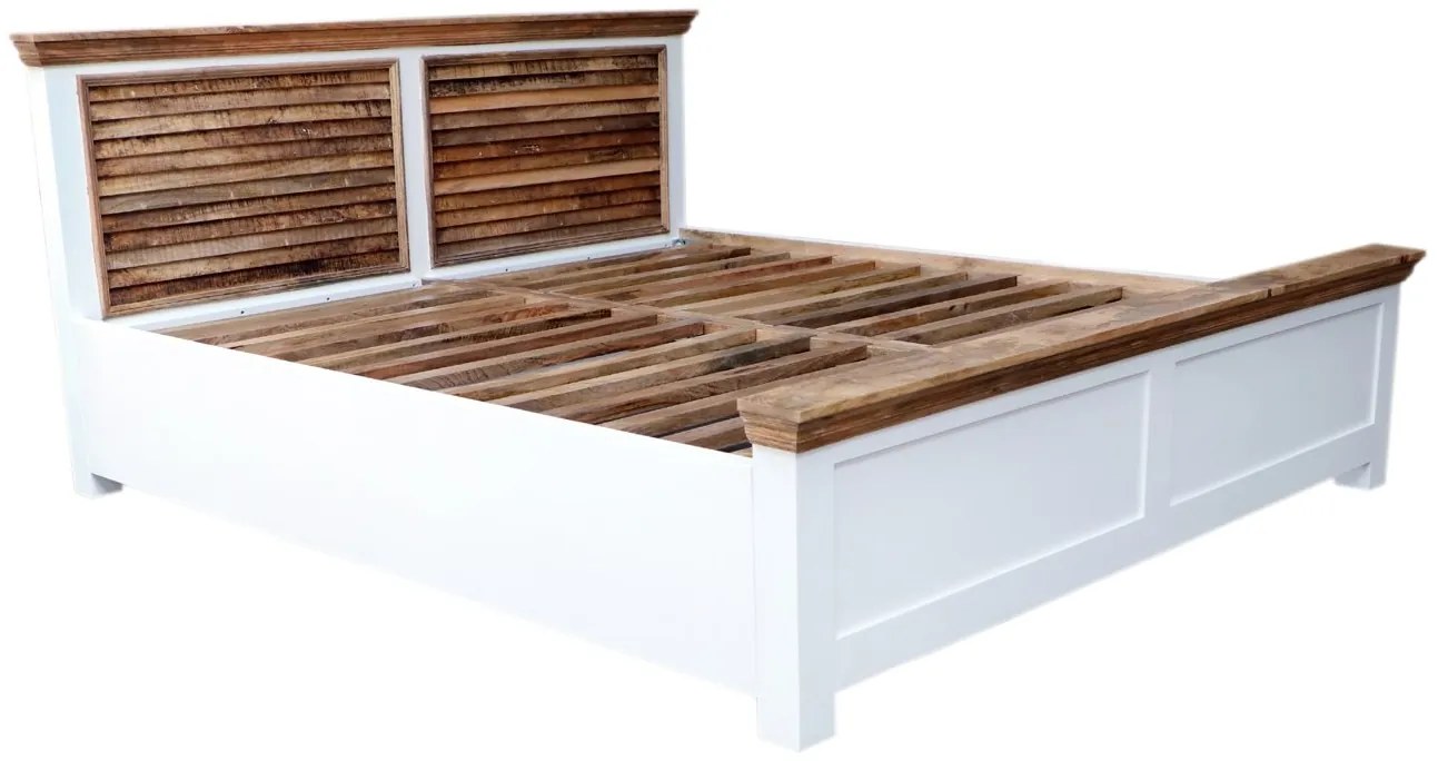 furniture-nabytek.cz - Rustikálna posteľ z masívu mango 180x200