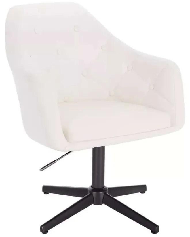 LuxuryForm DESIGN Kreslo ANDORA na čiernom kríži - biele