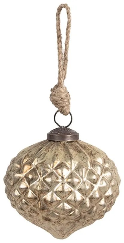 Zlatá sklenená vianočná ozdoba M - Ø 10*10 cm Zlatá sklenená vianočná ozdoba M - Ø 10*10 cm