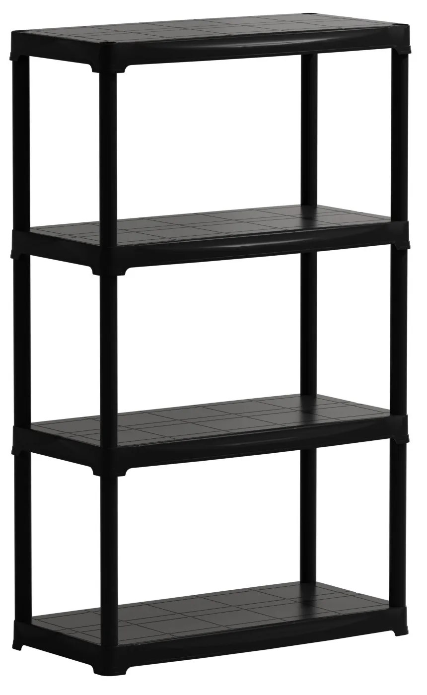 Plastový regál TEMPO, 1330 x 800 x 400 mm, 4 políc