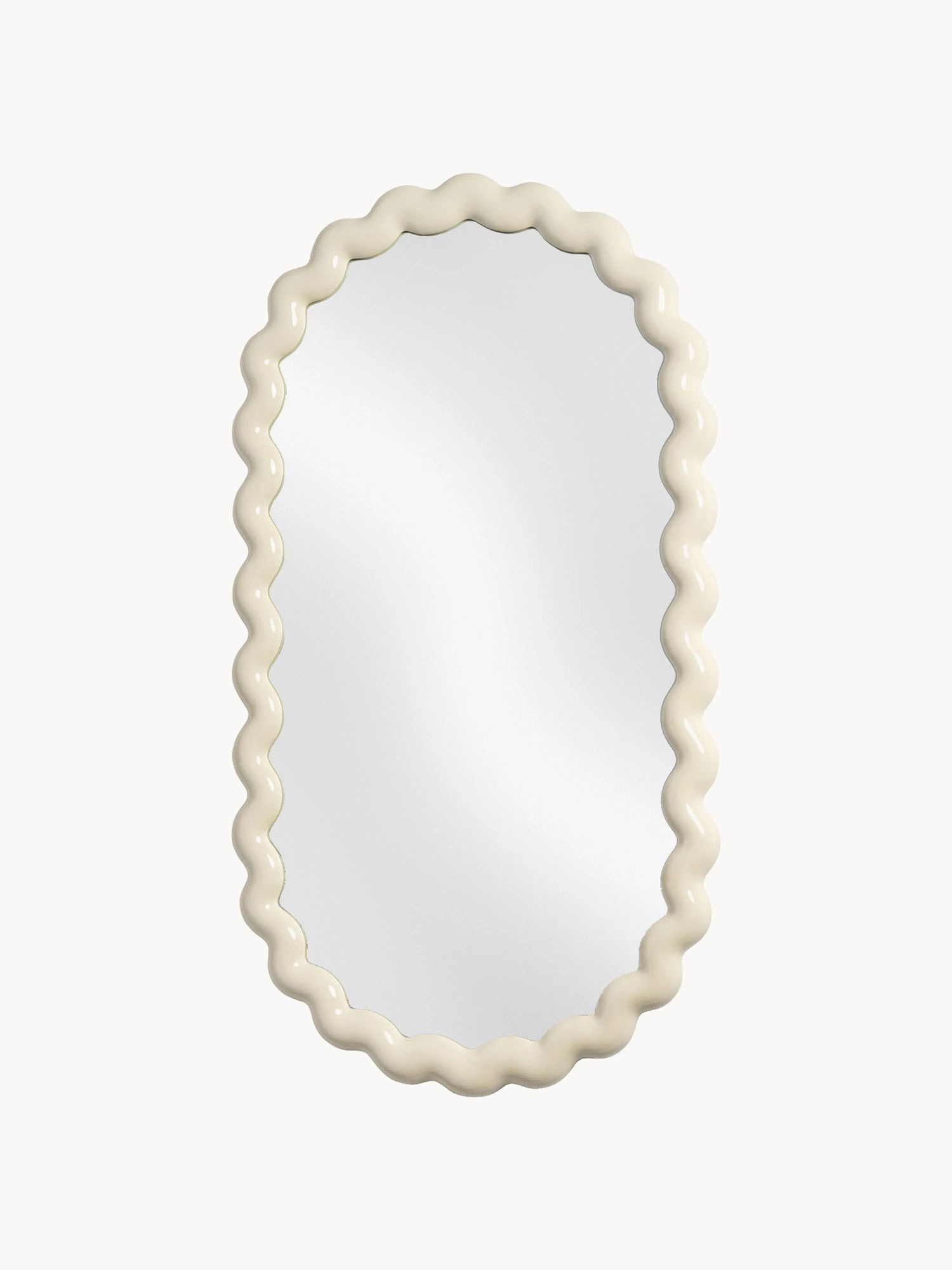 Oválne nástenné zrkadlo Zigzag