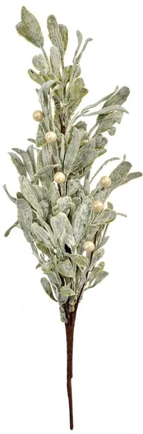 Zasnežená dekoračná vetvička imelo - 10*8*45 cm