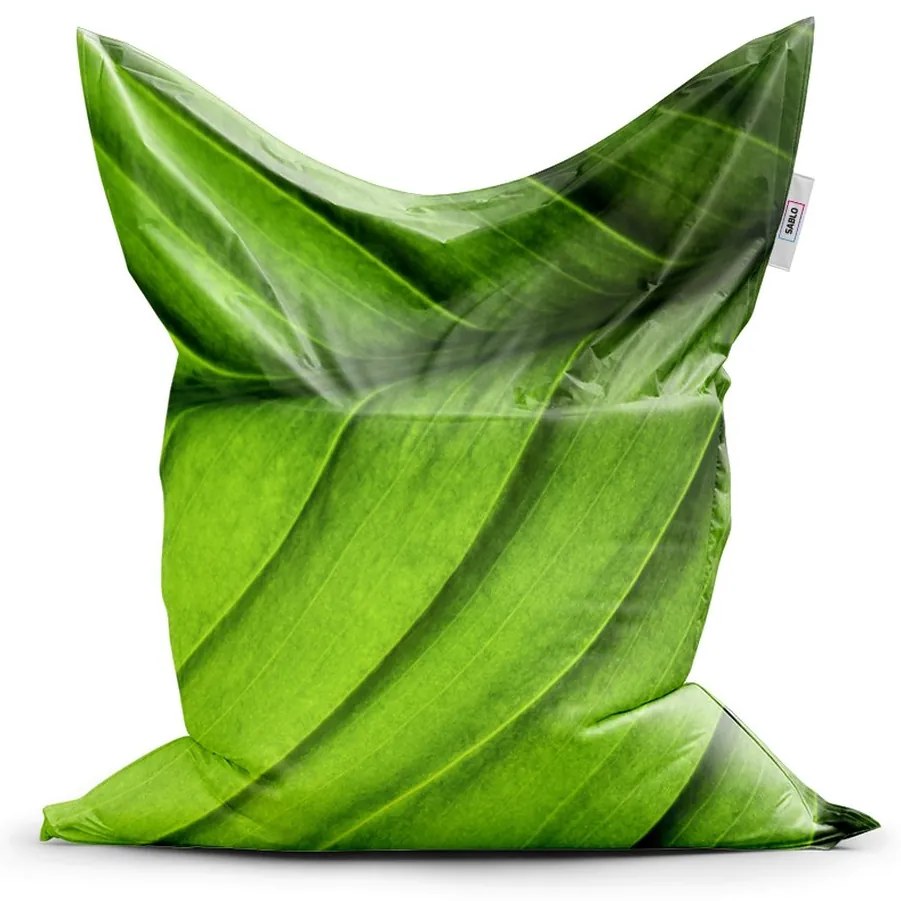 Sedací vak Classic list - detský, zelená