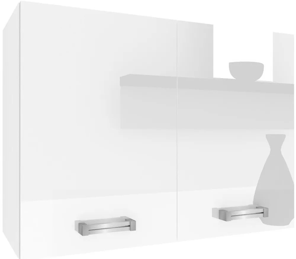 Kuchynská skrinka Belini horná 80 cm biely lesk INF SG80/1/WT/W/0/D