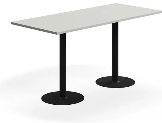 Barový stôl VERTICUS, 1800x800x900 mm, svetlošedá/čierna