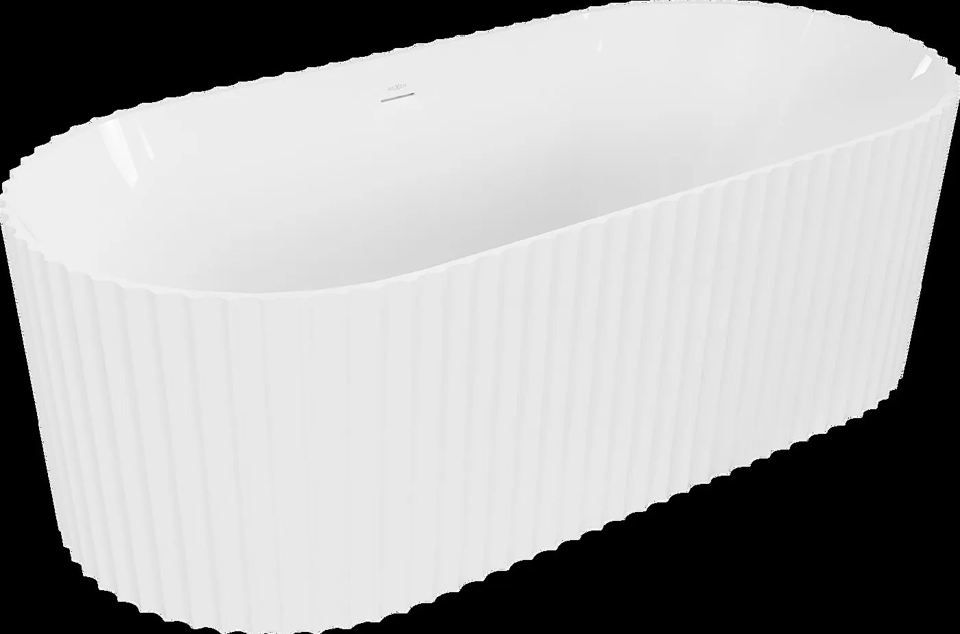 Mexen Paola, voľne stojaca vaňa, drážkovaná, 170 x 80 cm, biela lesklá, 52721708000-SS