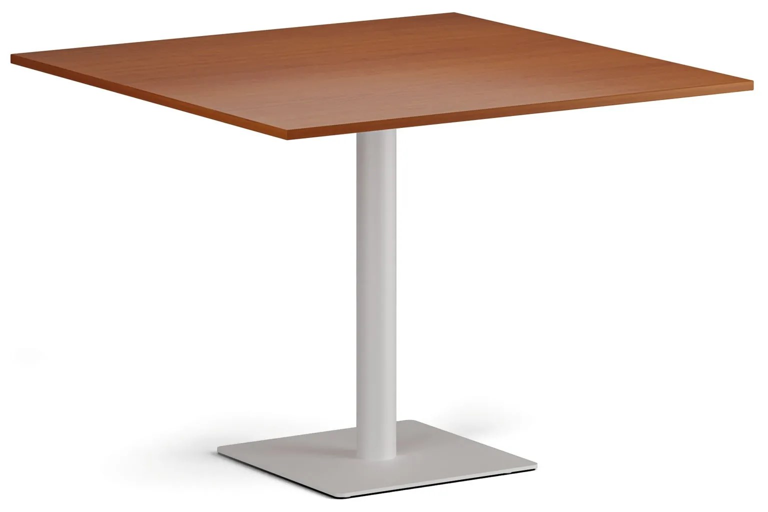 Konferenčný stolík ENZO, 100x100 cm, biela podnož, čerešňa