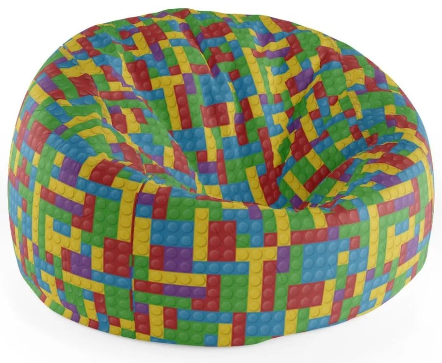 Sedací vak Cocoon farebná stavebnica, farebná