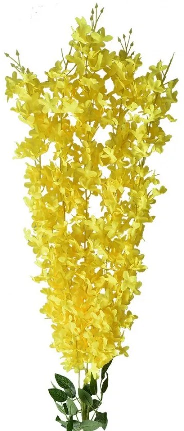 Dekorácia previsnutá kvetina so žltými kvetmi - 6*6*80 cm